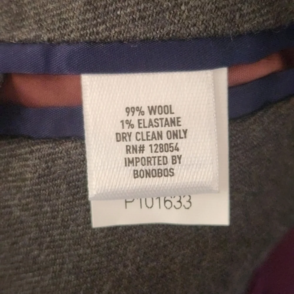Bonobos Men's Gray-Green Wool Suit Jacket